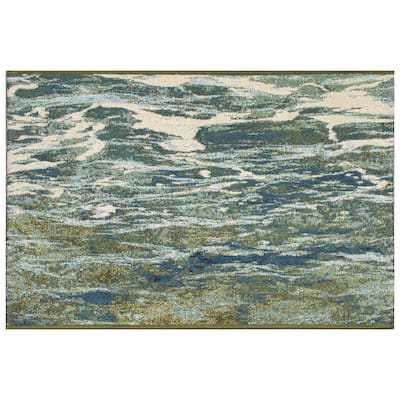 Liora Manne Esencia Caribe Indoor/Outdoor Mat Sea 2' x 2'10"