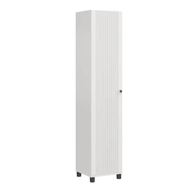 Avenue Greene Baldwin Fluted 16 inch Wide Storage Cabinet - White
