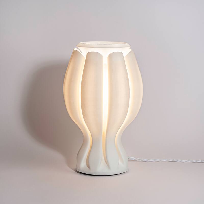 Flower 13" Tropical Coastal Plant-Based PLA 3D Printed Dimmable LED Table Lamp, by JONATHAN Y