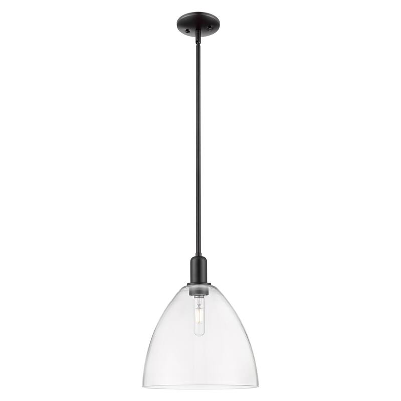 Innovations Lighting Endless Possibilities Arcadia - Bristol - 1 Light 12" Stem Hung Mini Pendant - Clear/Matte Black