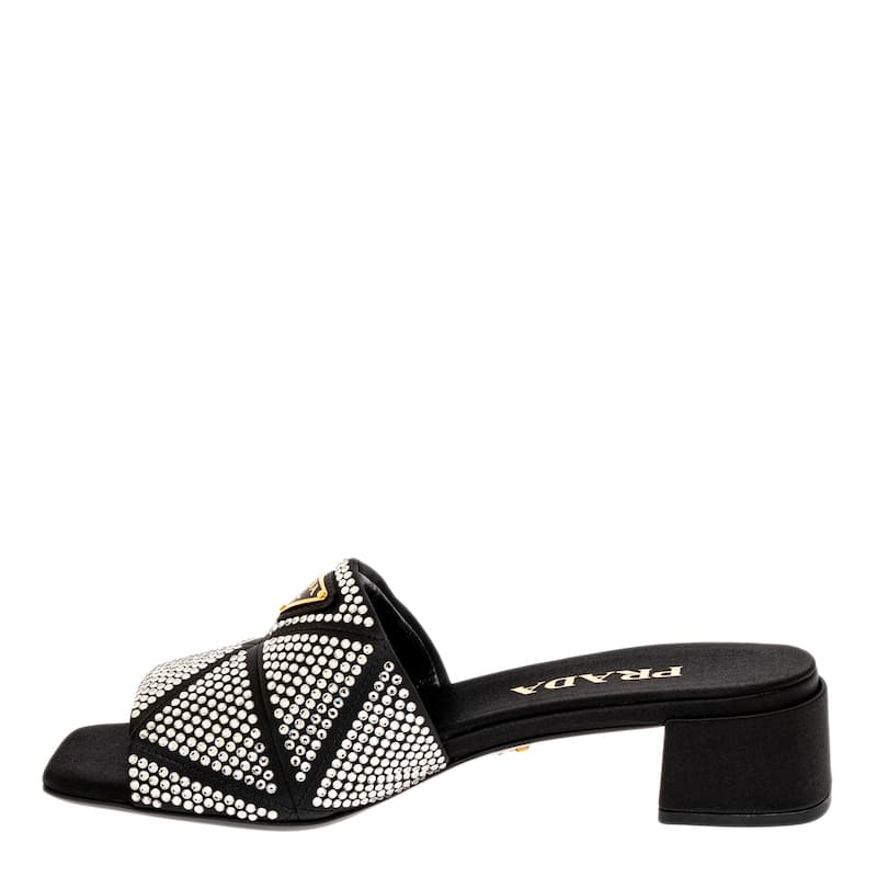 Prada Crystal Embellished Slides