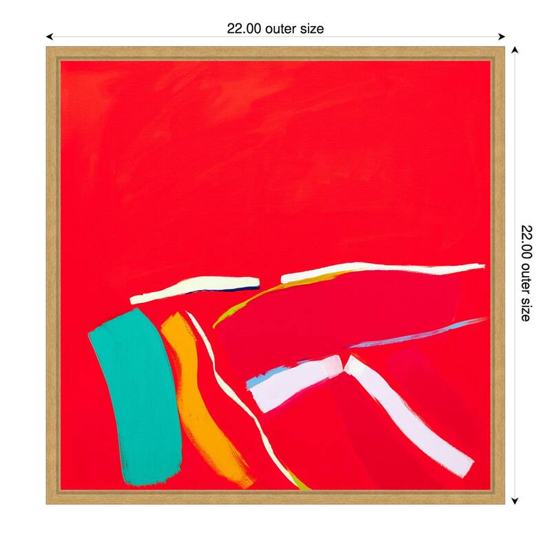 Passion by Angie Kenber Framed Canvas Wall Art Print - 22 x 22 in