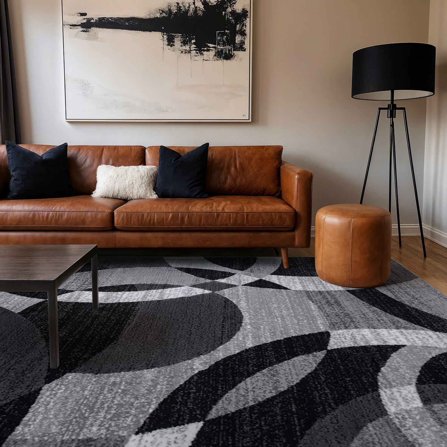 World Rug Gallery Geometric Circles Area Rug