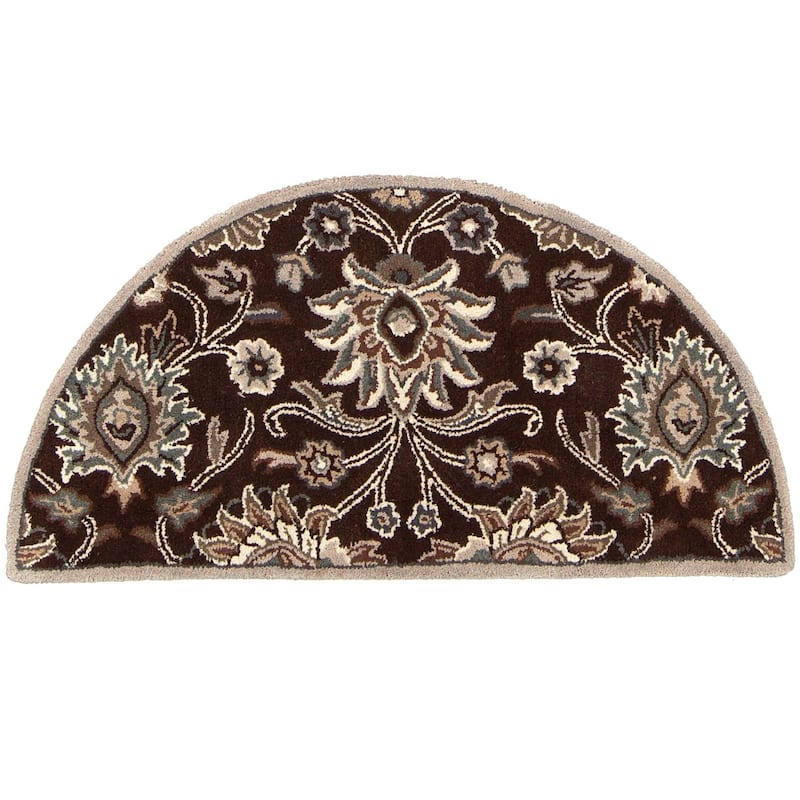 Patchway Handmade Classic Floral Wool Area Rug