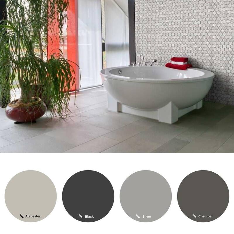 The Tile Life Stately Hex 11x14 Pearl Attraction Porcelain Floor & Wall Tile