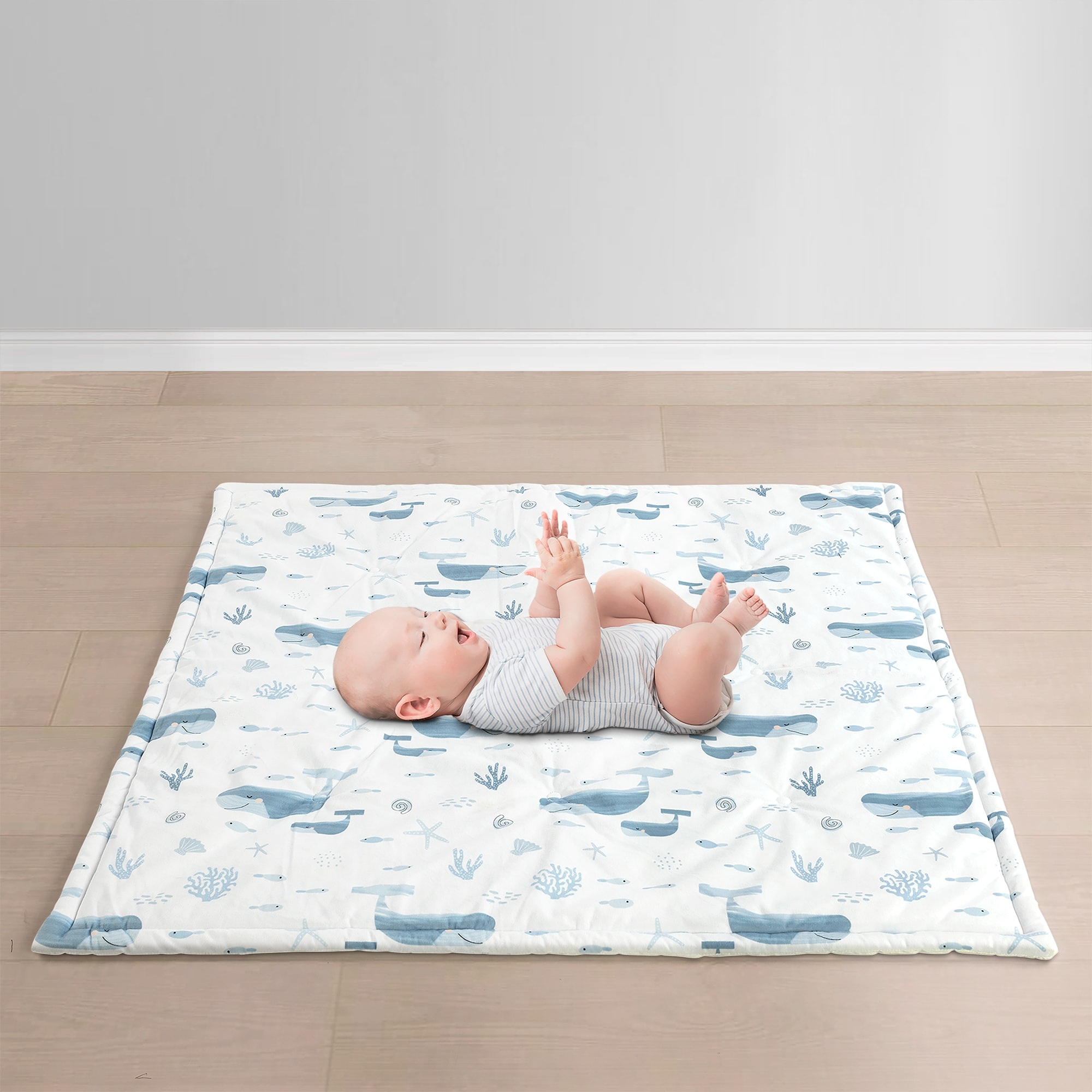 Lush Decor Seaside Baby Square With Border Play Ma...