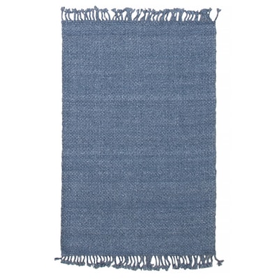 ECARPETGALLERY Braid weave Sienna Blue Wool Rug - 3'11 x 5'10