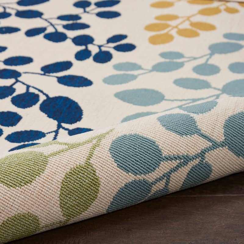 Nourison Caribbean Indoor/Outdoor Modern Floral Area Rug