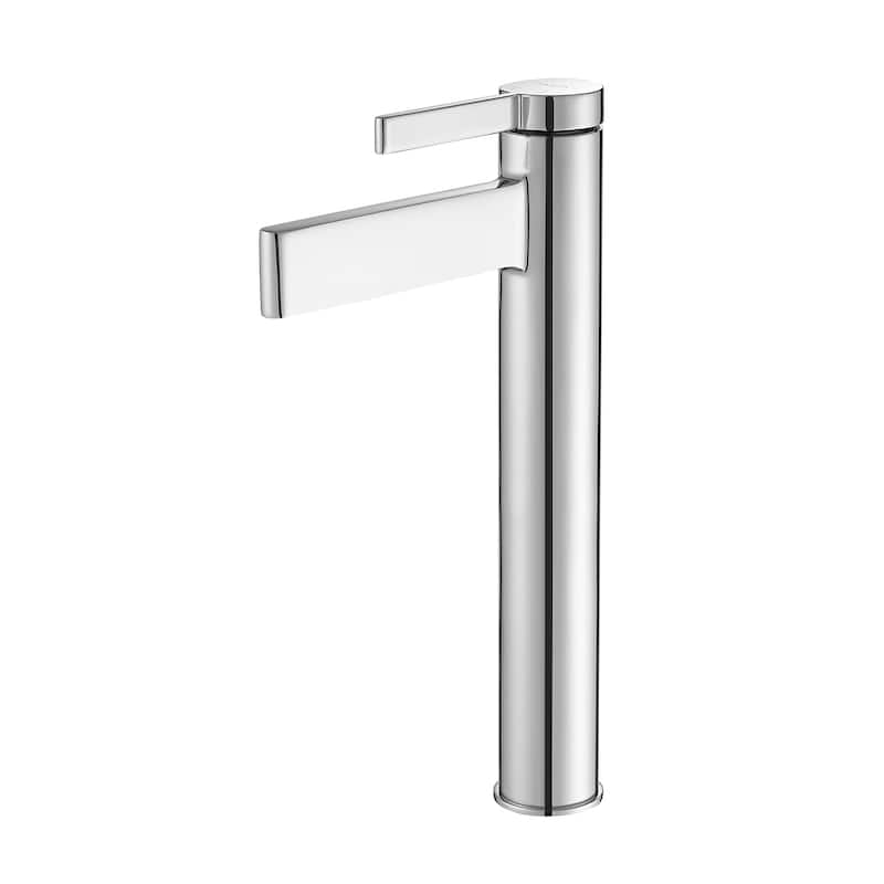 Vinnova Oviedo Single Hole Lever Vessel Bathroom Faucet - High handle - Polished Chrome