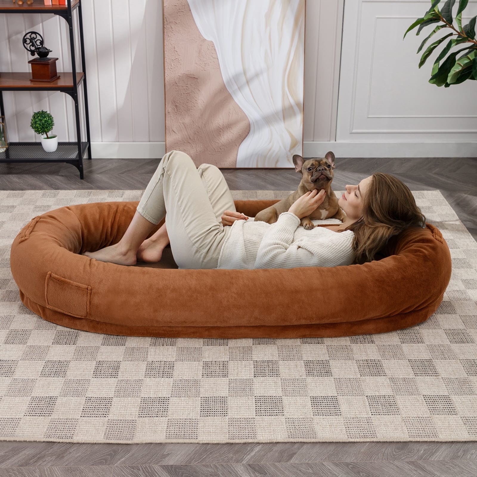 Mixoy Human Dog Bed Giant Dog Bean Bag Floor Nap Bed On Sale