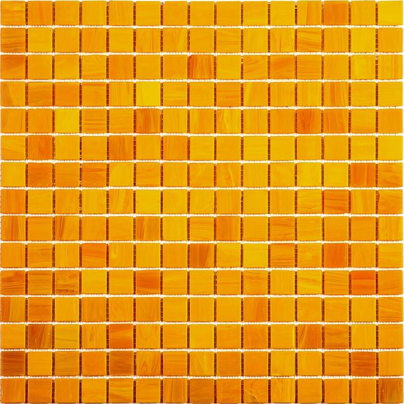 Apollo tile 12" x 12" Dune Glossy Honey Orange Glass Tile (20 sq ft/case) - 20 Pack