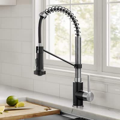 Kraus Bolden 2-Function 1-Handle Commercial Pulldown Kitchen Faucet