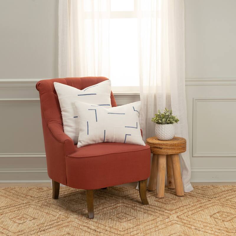 Rizzy Home Transitional Ivory Poly Filled Pillow - 20" x 20"