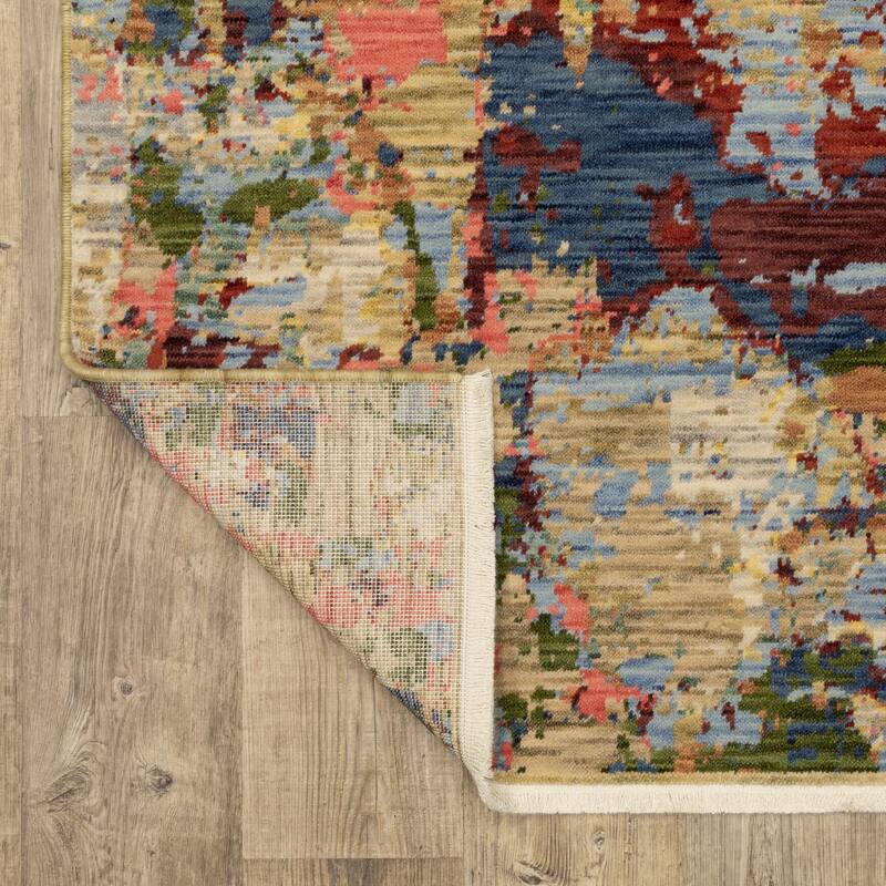 Style Haven Shiloh Modern Abstract Beige/ Multi Wool Blend Area Rug