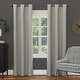 preview thumbnail 37 of 130, Sun Zero Saxon Energy Saving Blackout Grommet Curtain Panel, Single Panel 40" x 108" - Silver Gray
