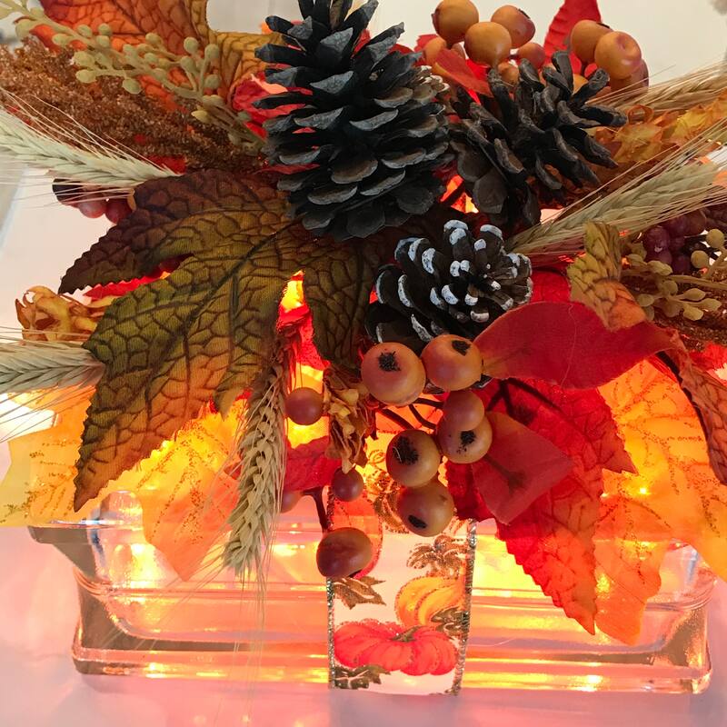 Set of 50 Orange Mini Christmas Lights - 11.25 ft White Wire - 11.25'