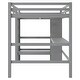 preview thumbnail 11 of 22, Full Size Loft Bed with Bulit-in Desk and Multifunction Storage Shelves, Wooden Loft Bedframe with Ladder and Guardrail