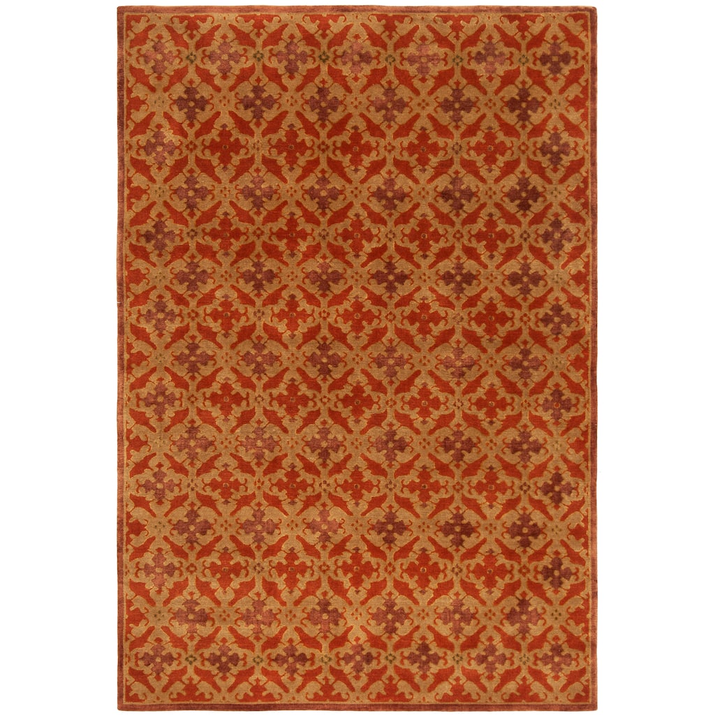 SAFAVIEH Couture Hand-knotted Moireach Silk/ Wool Rug