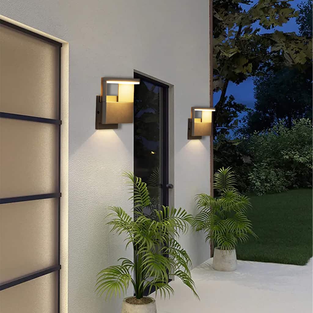 Wall Light Outdoor LED Wall Mount Lamp Modern Wall Mount Sconce Lantern Fixture for Porch Front Door