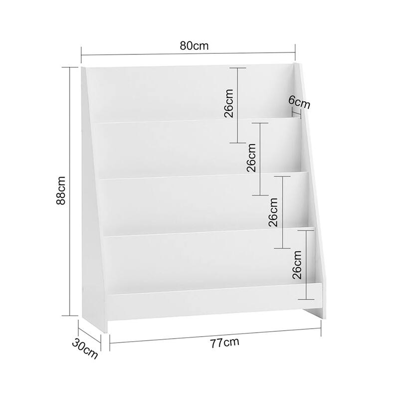 SoBuy KMB32-W, Children Kids Bookcase Storage Display Rack Organizer Holder