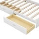 preview thumbnail 12 of 23, Wood Twin Size platform bed with Storage Headboard, Shelves and 2 Drawers