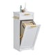 preview thumbnail 25 of 24, VECELO Tilt Out Laundry Hamper Cabinet with Laundry Baskets Hamper Bathroom Storage Cabinet Laundry Cabinet with Drawer