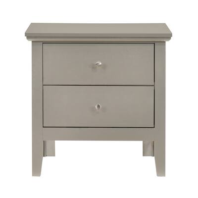 LYKE Home Nightstand , Silver Champagne