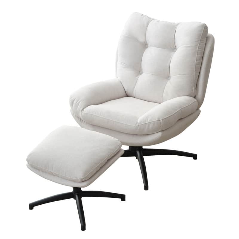 Swivel Accent Chair with Ottoman Rocker Chairs Ottoman Set Rocking Glider Lounge Reading Chair Footrest for Living Room Green