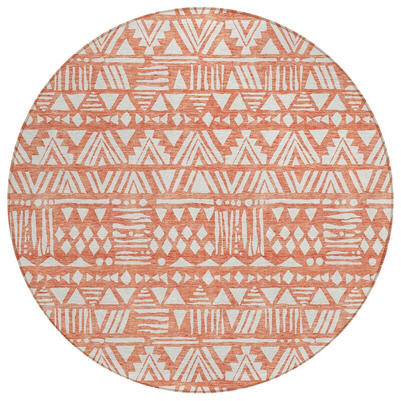 Machine Washable Indoor/ Outdoor Chantille Boho Tribal Rug