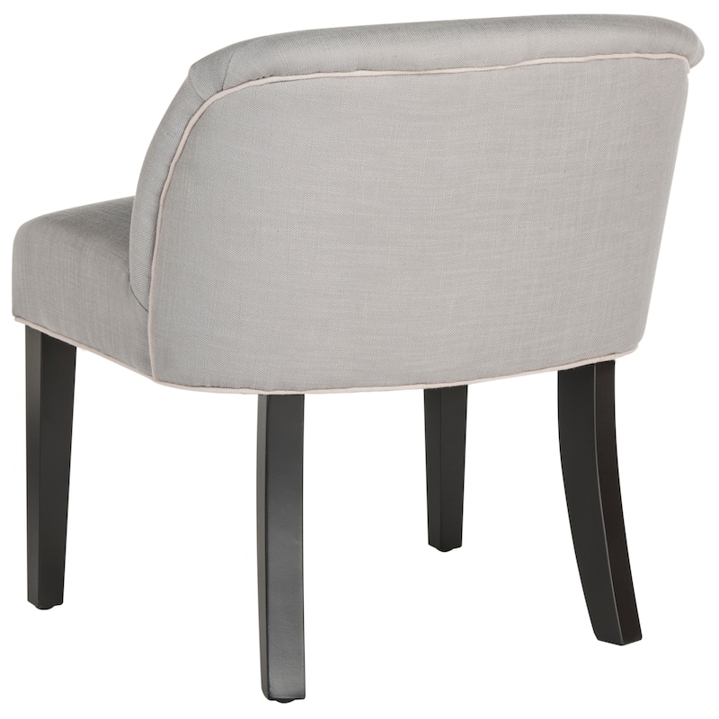 SAFAVIEH Hayley Grey/ Taupe Cotton Blend Vanity Chair - 24.4" x 24.4" x 27.2" - 24Wx24Dx27H