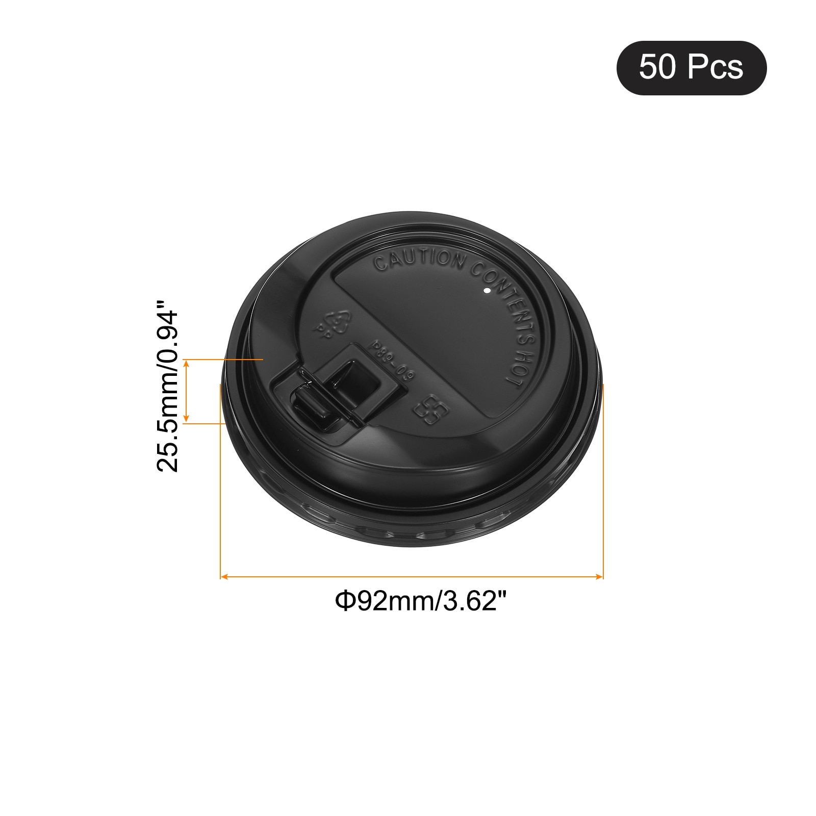 Disposable Coffee Cup Lids, 50 Count 80mm Plastic Lids