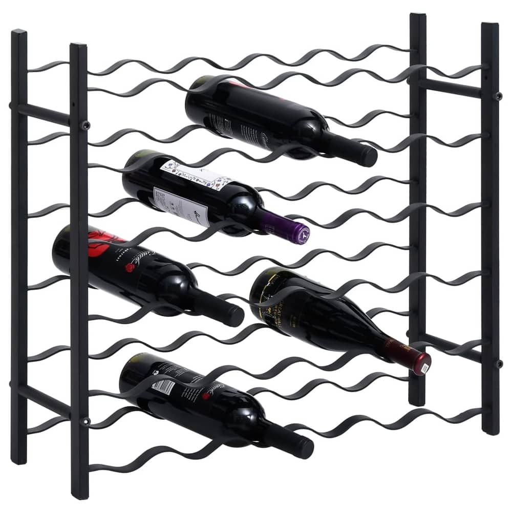 vidaXL Wine Rack Bottle Holder Wine Storage Organizer for Pantry Kitchen Metal