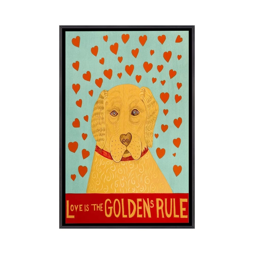 iCanvas "Golden Rule" by Stephen Huneck Framed
