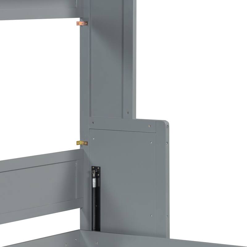 Space-Saving Murphy Bed with Hydraulic Lift and Built-In Desk for Multifunctional Rooms and Small Spaces