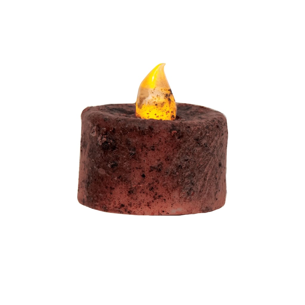 6/Pkg Burnt Burgundy Timer Tealights
