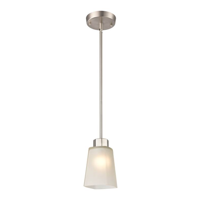 Millennium Lighting Coley 1 Light Pendant in Brushed Nickel with Frosted Glass Shades