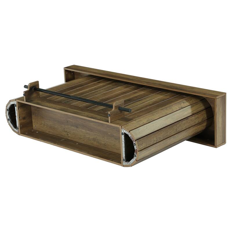 3-Tier Bar Table, 63-Inch Home Bar Unit, Pub Table with Storage Shelves for Living Room, Bistro, Dining Room