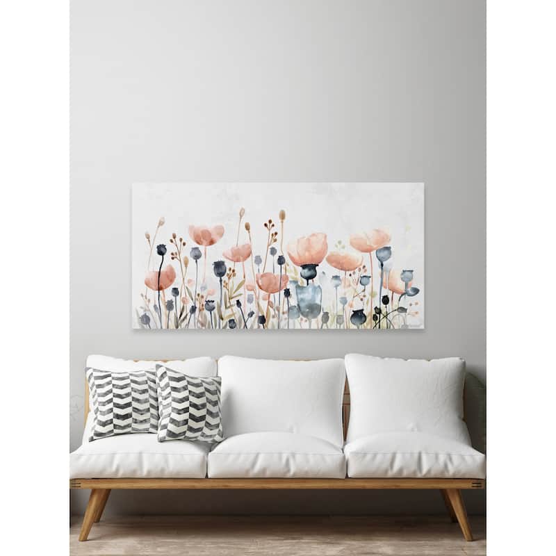 'Wild Poppy Fields' Painting Print on Wrapped Canvas