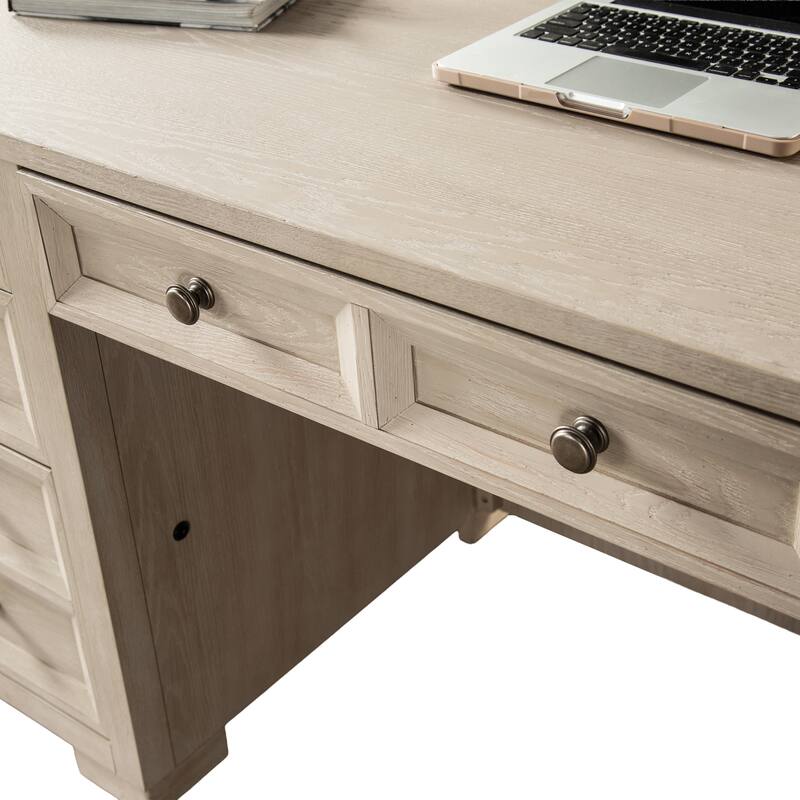 Furniture of America Durem Modern Tawny Brown Executive Desk with Bookcase and File Cabinet Set