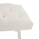 preview thumbnail 3 of 10, SAFAVIEH Couture Tourmaline Tufted Acrylic Bench - 48 IN W x 18 IN D x 18 IN H White