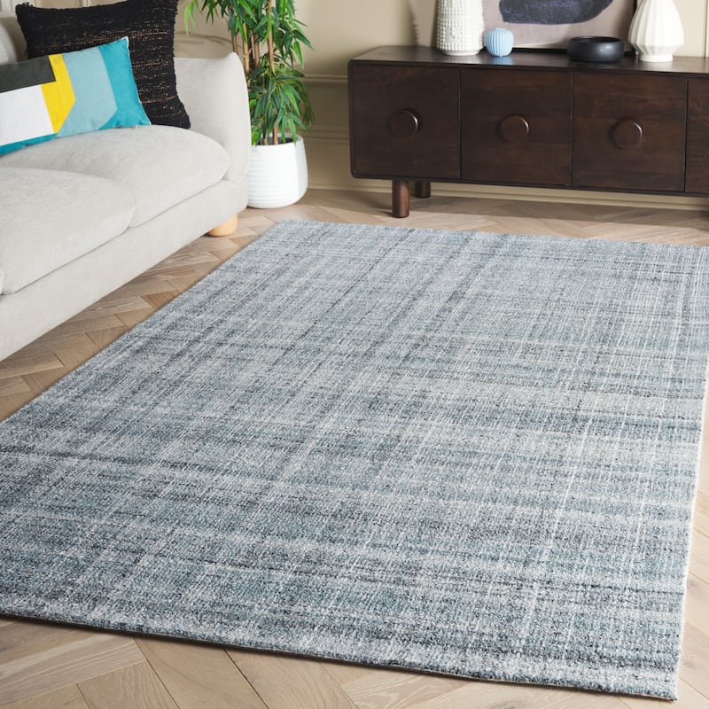 SAFAVIEH Handmade Abstract Sigrin Contemporary Rug - 9' x 12' - Aqua/Grey