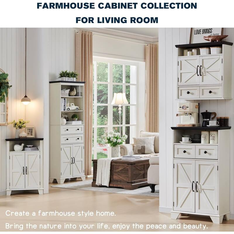 24" Farmhouse Wide Bathroom Wall Cabinet, Medicine Cabinet