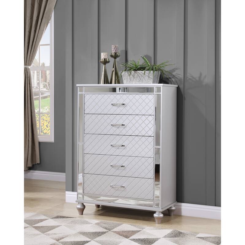 Livorno Gunmetal 5-Drawer 36 in. W Chest of Drawers