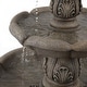 preview thumbnail 3 of 5, Grey Stone-Finish 3-Tier Pineapple Outdoor Fountain
