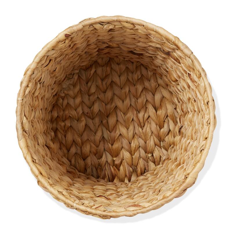 Seagrass Water Hyacinth Waste Basket Woven Trash Can
