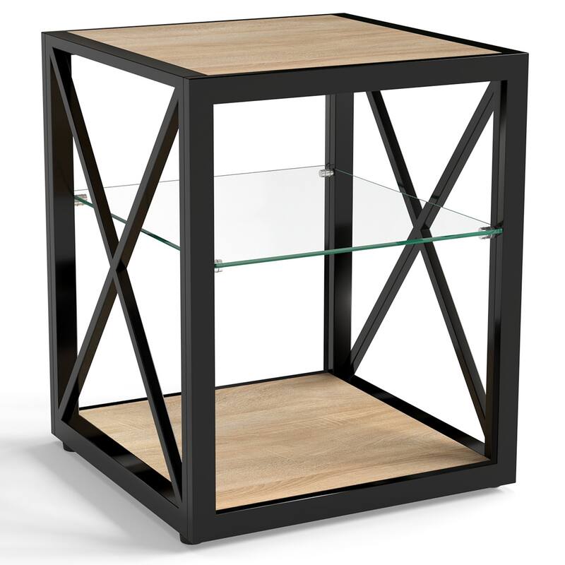 Set of 2 Modern End Table Nightstand for Bedroom Living Room - N/A