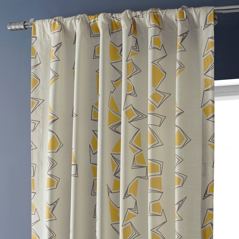 Exclusive Fabrics Textured Cotton Printed Curtains for Bedroom and Living room (1 Panel)