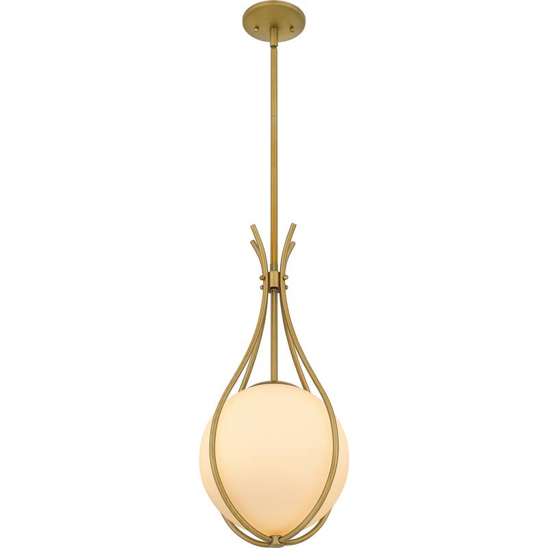 Aliyah 1-Light Aged Brass Mini Pendant Light