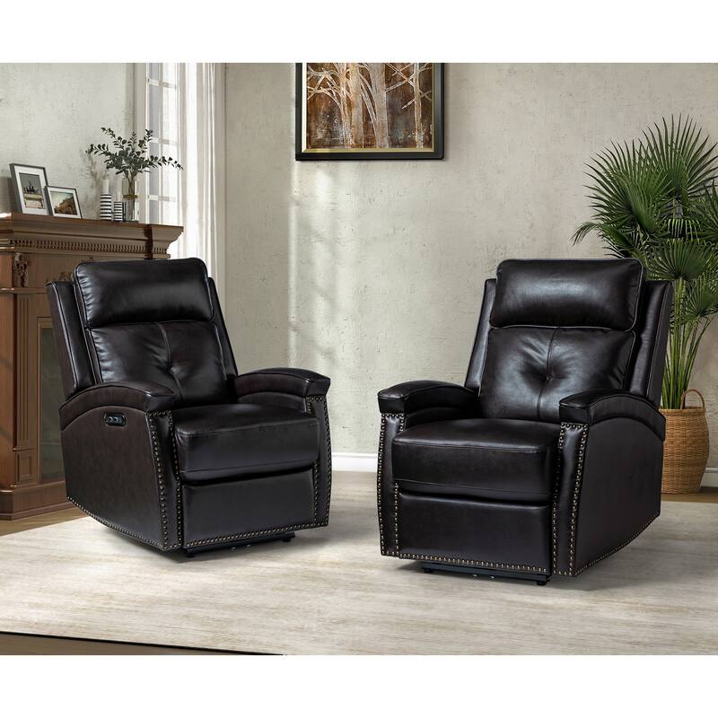 Edmondo Contemporary Power Recliner With a USB port Set Of 2 by HULALA HOME