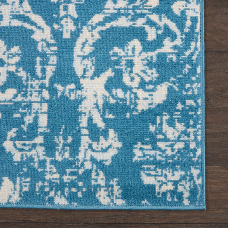Nourison Jane Farmhouse Vintage Indoor only Damask Area Rug